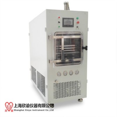 上海欣諭2025款中試型壓塞凍干機XY-FD-S2壓蓋型真空冷凍干燥機實驗室摸索凍干工藝用冷凍干燥機，冰凍干燥機，冷凍干燥儀